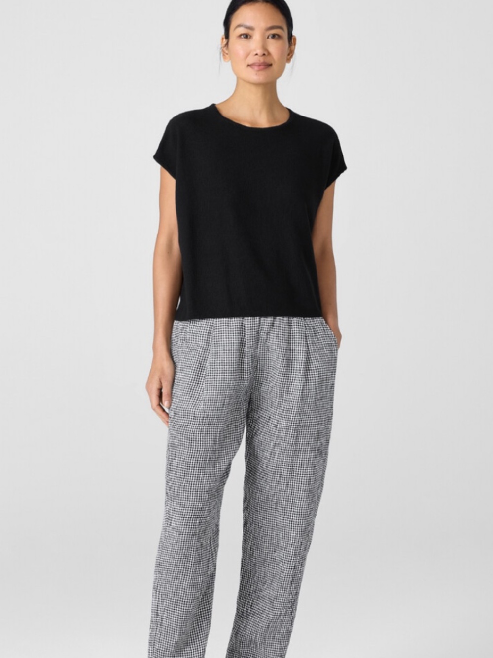 Eileen Fisher Organic Linen Cotton Square Top Size 1X